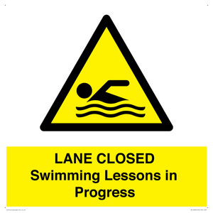 LANE CLOSED Swimming Lessons in Progress